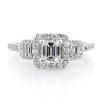 1.70ct Emerald Cut Diamond Engagement Ring