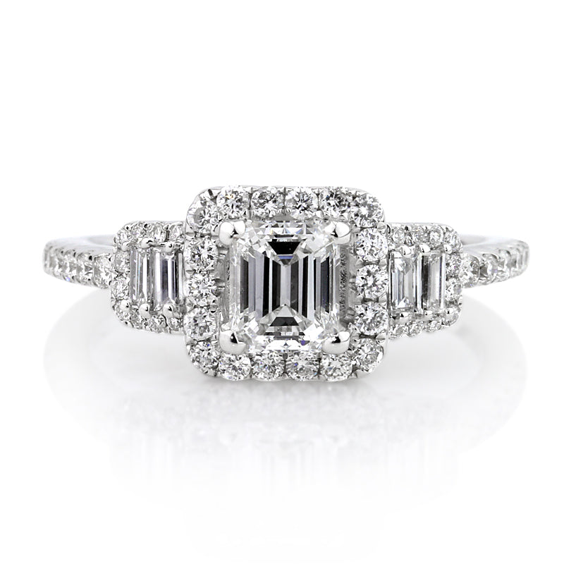 1.70ct Emerald Cut Diamond Engagement Ring