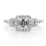 1.70ct Emerald Cut Diamond Engagement Ring