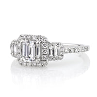 1.70ct Emerald Cut Diamond Engagement Ring