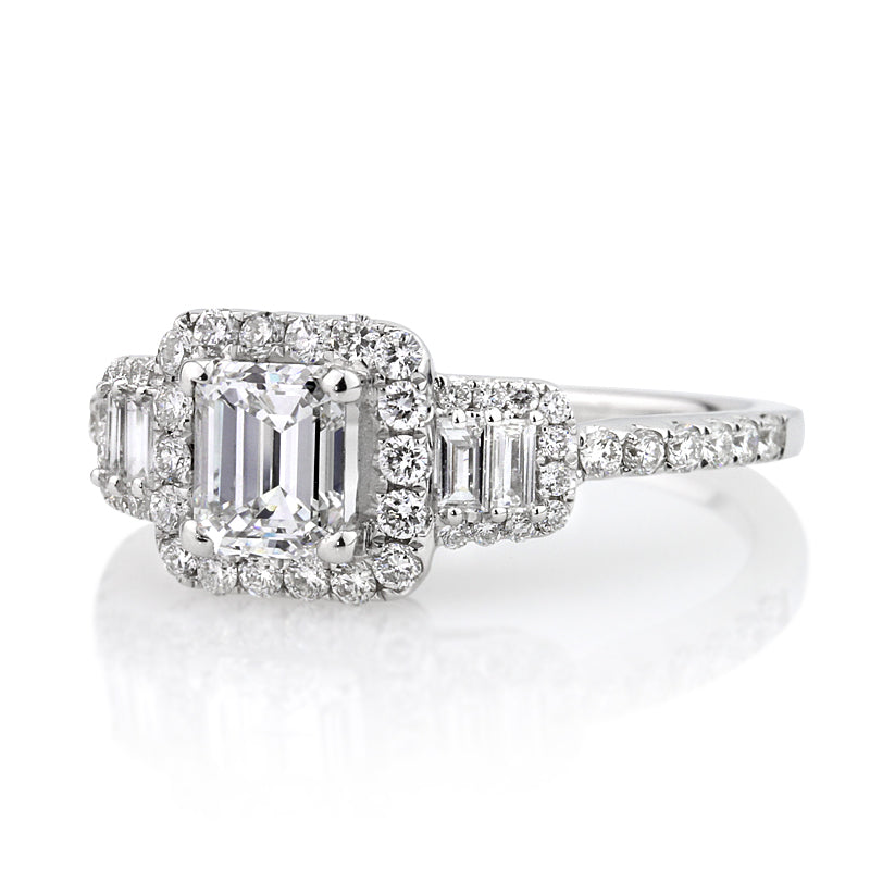 1.70ct Emerald Cut Diamond Engagement Ring
