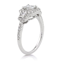 1.70ct Emerald Cut Diamond Engagement Ring