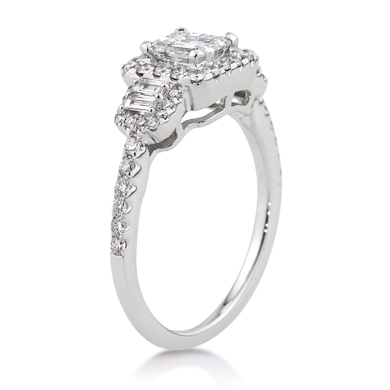 1.70ct Emerald Cut Diamond Engagement Ring