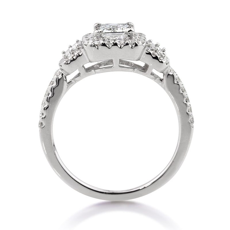 1.70ct Emerald Cut Diamond Engagement Ring