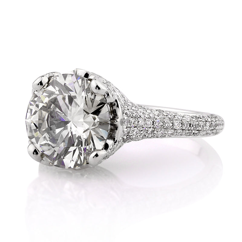6.10ct Round Brilliant Cut Diamond Engagement Ring