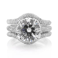 6.10ct Round Brilliant Cut Diamond Engagement Ring