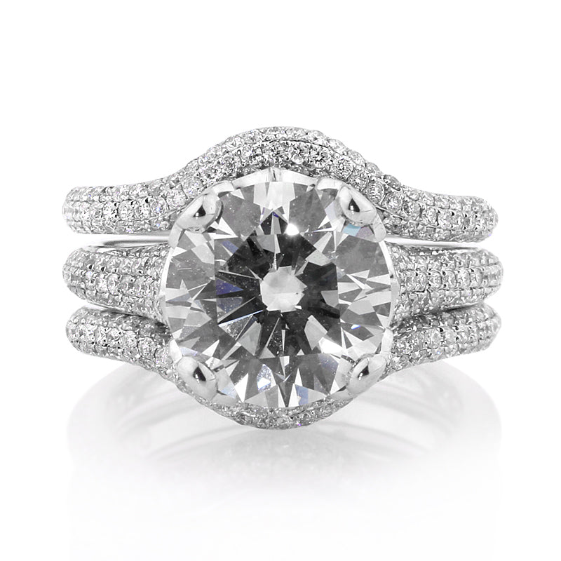 6.10ct Round Brilliant Cut Diamond Engagement Ring