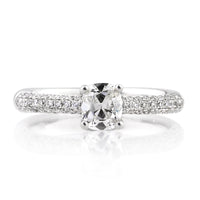 1.26ct Antique Cushion Brilliant Diamond Engagement Ring