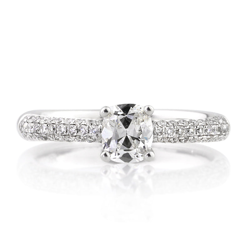1.26ct Antique Cushion Brilliant Diamond Engagement Ring