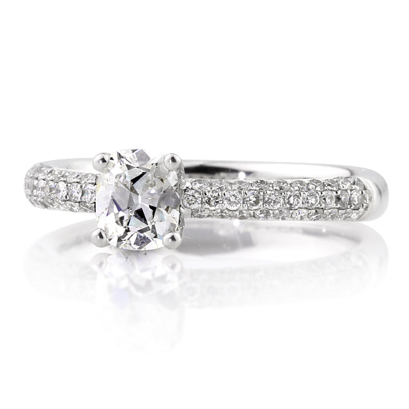 1.26ct Antique Cushion Brilliant Diamond Engagement Ring
