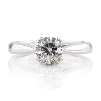 0.99ct Round Brilliant Cut Diamond Engagement Ring