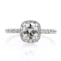 1.80ct Antique Cushion Brilliant Diamond Engagement Ring