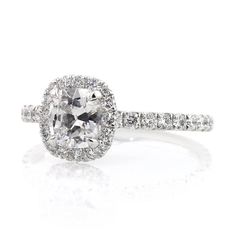 1.80ct Antique Cushion Brilliant Diamond Engagement Ring