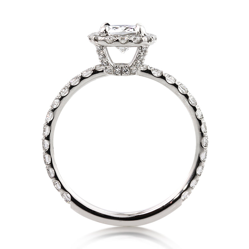 1.80ct Antique Cushion Brilliant Diamond Engagement Ring