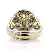 5.77ct Fancy Light Yellow Cushion Cut Diamond Engagement Ring