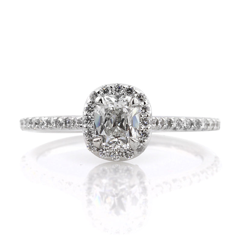 1.27ct Antique Cushion Brilliant Diamond Engagement Ring