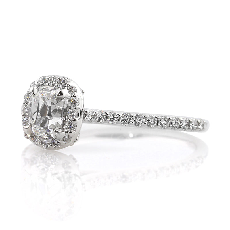 1.27ct Antique Cushion Brilliant Diamond Engagement Ring