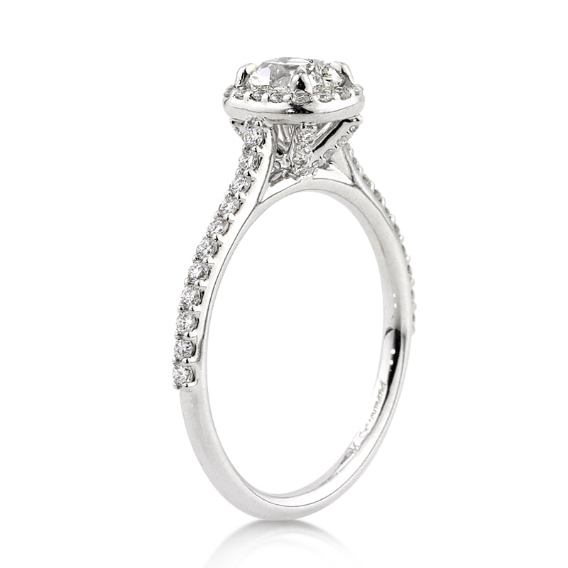 1.27ct Antique Cushion Brilliant Diamond Engagement Ring