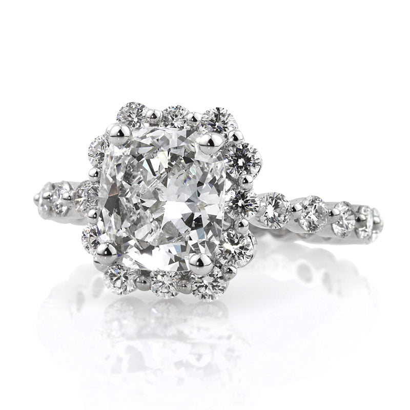 3.45ct Cushion Cut Diamond Engagement Ring