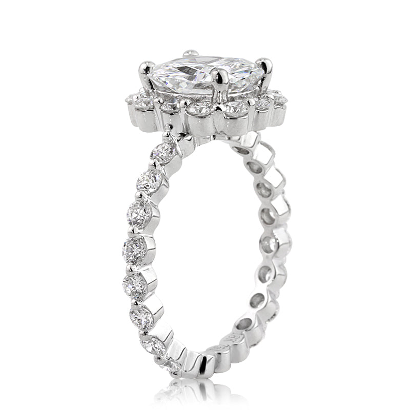 3.45ct Cushion Cut Diamond Engagement Ring