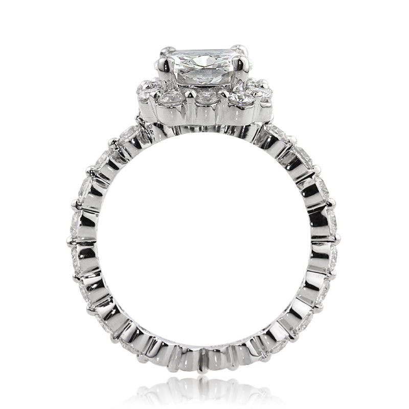 3.45ct Cushion Cut Diamond Engagement Ring
