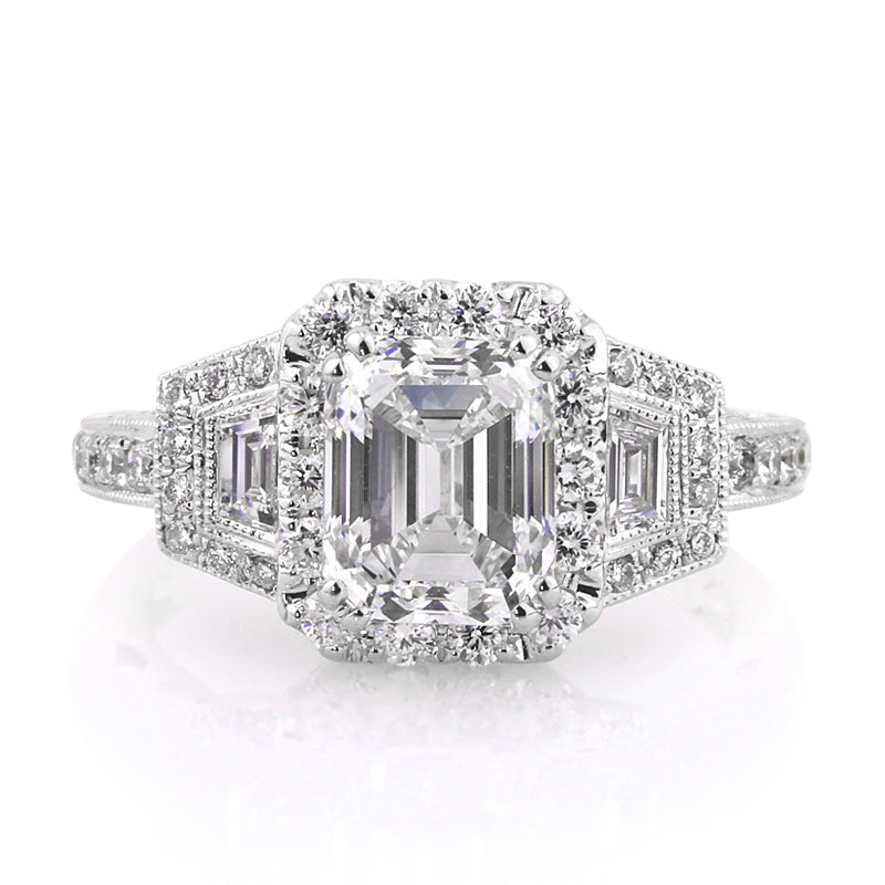 3.00ct Emerald Cut Diamond Engagement Ring