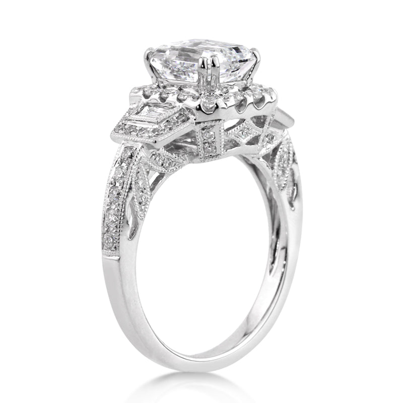 3.00ct Emerald Cut Diamond Engagement Ring
