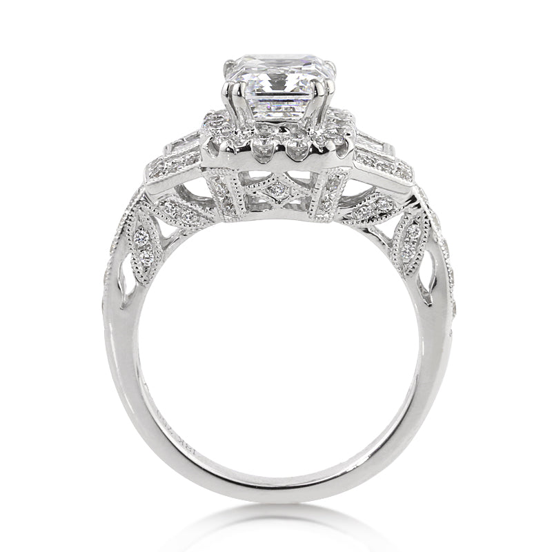 3.00ct Emerald Cut Diamond Engagement Ring