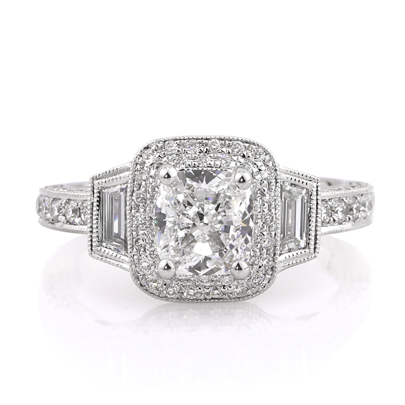 2.40ct Cushion Cut Diamond Engagement Ring