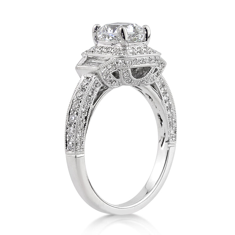 2.40ct Cushion Cut Diamond Engagement Ring
