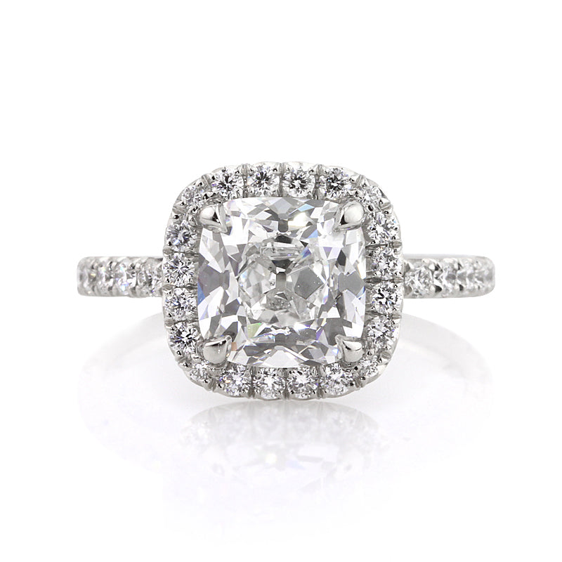 3.50ct Antique Cushion Brilliant Diamond Engagement Ring