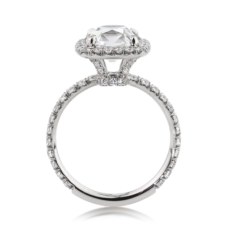 3.50ct Antique Cushion Brilliant Diamond Engagement Ring