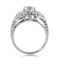 3.42ct Antique Cushion Brilliant Diamond Engagement Ring