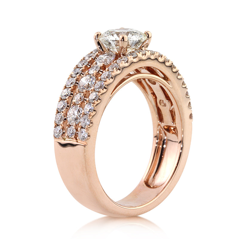 2.59ct Round Brilliant Cut Diamond Engagement Ring