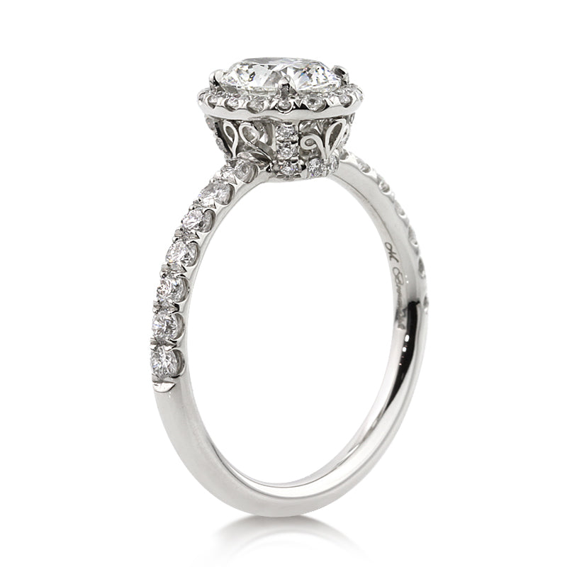 1.87ct Oval Cut Diamond Engagement Ring