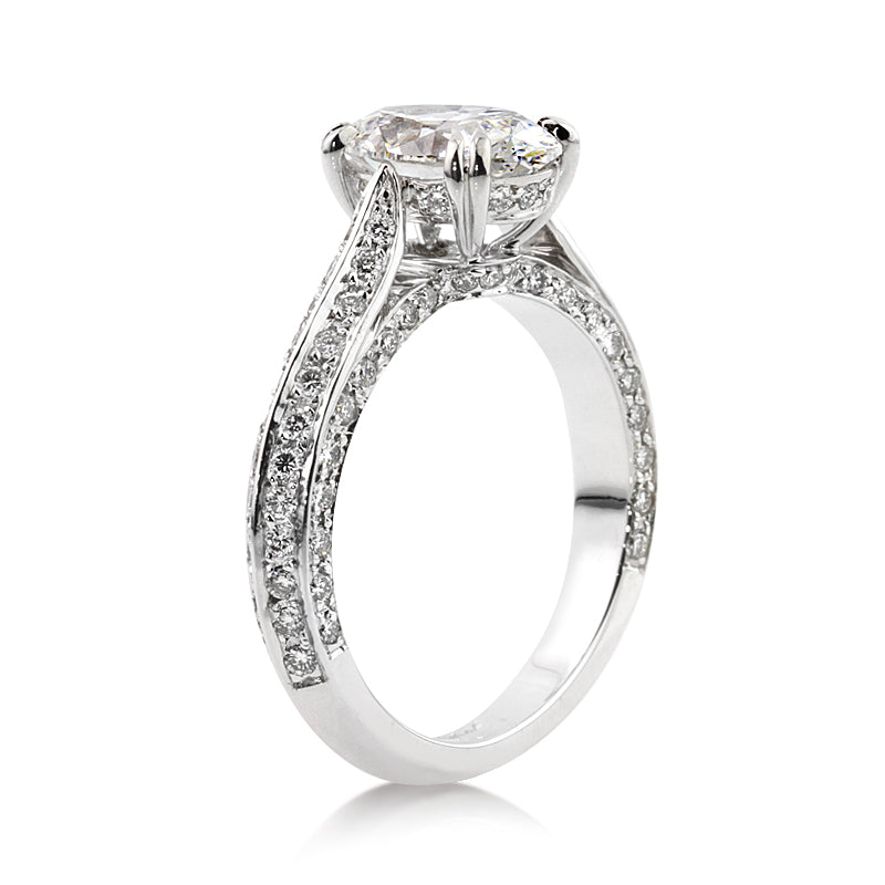 2.71ct Oval Cut Diamond Engagement Ring
