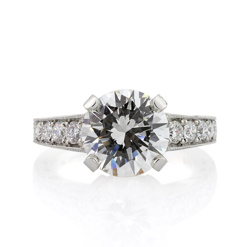 4.68ct Round Brilliant Cut Diamond Engagement Ring
