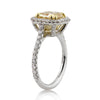 4.26ct Fancy Yellow Radiant Cut Diamond Engagement Ring