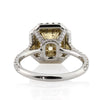 4.26ct Fancy Yellow Radiant Cut Diamond Engagement Ring