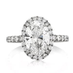 4.16ct Oval Cut Diamond Engagement Ring
