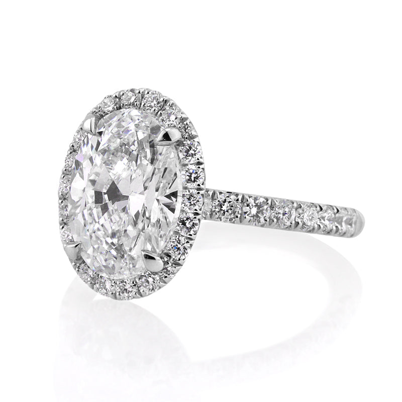 4.16ct Oval Cut Diamond Engagement Ring
