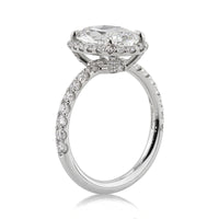 4.16ct Oval Cut Diamond Engagement Ring