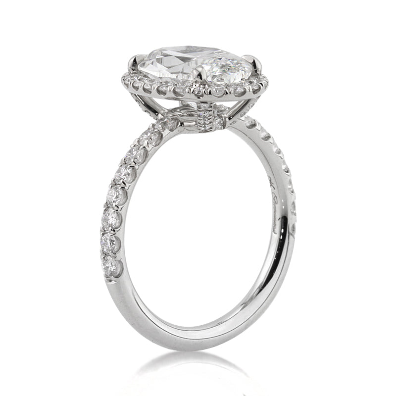4.16ct Oval Cut Diamond Engagement Ring