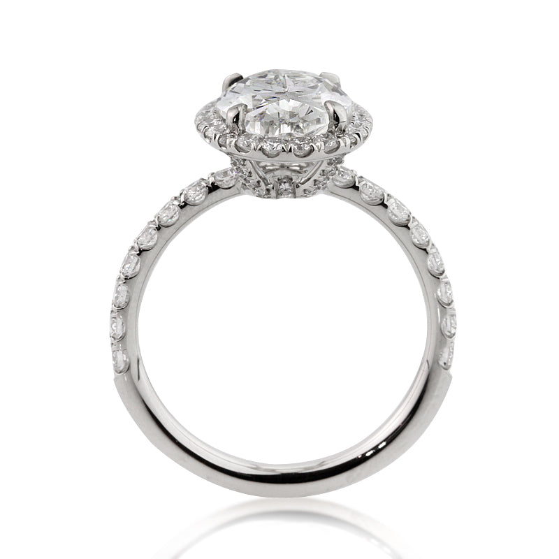 4.16ct Oval Cut Diamond Engagement Ring
