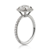 3.12ct Antique Cushion Brilliant Diamond Engagement Ring