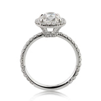 3.12ct Antique Cushion Brilliant Diamond Engagement Ring