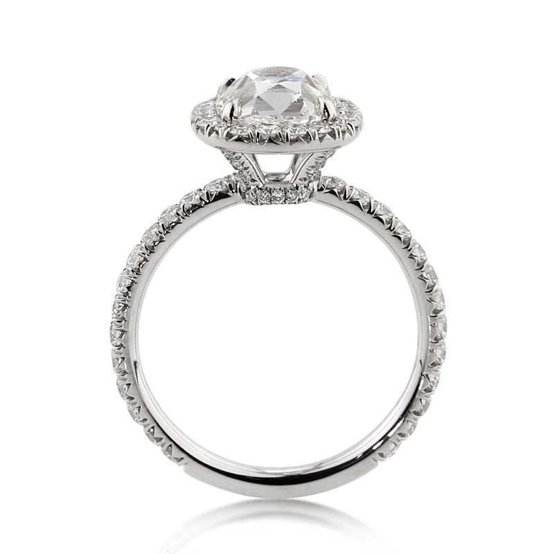 3.12ct Antique Cushion Brilliant Diamond Engagement Ring