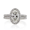 3.44ct Oval Cut Diamond Engagement Ring