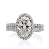 3.44ct Oval Cut Diamond Engagement Ring