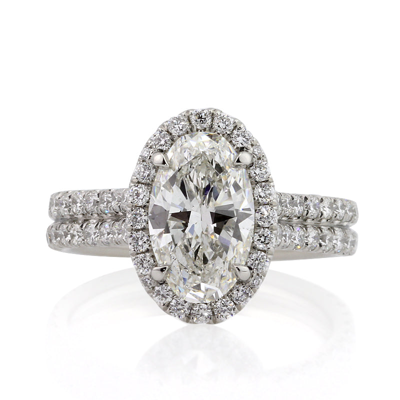 3.44ct Oval Cut Diamond Engagement Ring